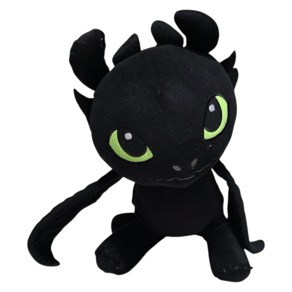 DreamWorks How to Train Your Dragon Toothless Plush Black Green Eyes 2019